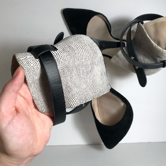 JOE'S Jeans Laney Heel 10 Suede Point Ankle Strap - Picture 13 of 16